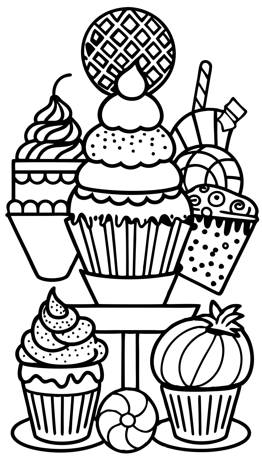 coloring pages dessert